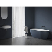 Акриловая ванна Ravak Freedom O Tec Deepsea Blue/White CD21400000 (170x77 см, синяя/белая, отдельностоящая, с ножками и сифоном), фото 