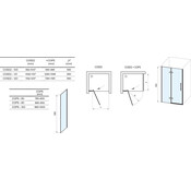 Душевая кабина Ravak Cool! COSD2-120+COPS-90 (X0VVGC300Z1SET120COPS90, 120х90 см, стекло прозрачное, профиль черный), Доступные размеры: 120 x 90, Цвет производителя: прозрачное стекло, отделка черная, фото 4