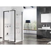 Душевая кабина Ravak Pivot PDOP2-100+PPS-90 (03GA0300Z1SET100PPS90, 100х90 см, стекло прозрачное, профиль черный), Доступные размеры: 100 x 90, Цвет производителя: прозрачное стекло, отделка черная, фото 