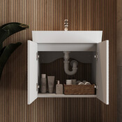 Тумба з раковиною Devit Flow White Matt 484060W (60 см, біла матова, підвісна), Доступні розміри: 60, Колір виробника: білий матовий, фото , изображение 4