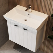 Тумба з раковиною Devit Flow White Matt 484060W (60 см, біла матова, підвісна), Доступні розміри: 60, Колір виробника: білий матовий, фото , изображение 2