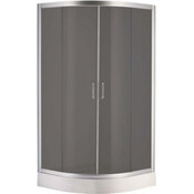 Душова кабіна з піддоном Devit Nymfa FEN0301GDEV (90x90 см, скло тоноване, профіль хром), Доступні розміри: 90 x 90, Колір виробника: тоноване скло, обробка хром, фото 