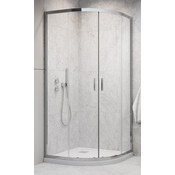 Комплект Radaway: душова кабіна Alienta A Chrome + піддон Rodos 10228080-01-01KR (80x80 см, прозоре скло, профіль хром, з сифоном), Доступні розміри: 80 x 80, фото 