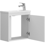 Тумба з раковиною Devit Small 063050W (50 см, біла глянсова, підвісна), Колір виробника: білий глянець, фото , изображение 2