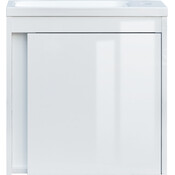 Тумба з раковиною Devit Small 063050W (50 см, біла глянсова, підвісна), Колір виробника: білий глянець, фото , изображение 5