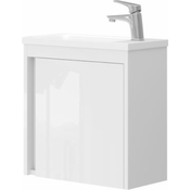 Тумба з раковиною Devit Small 063050W (50 см, біла глянсова, підвісна), Колір виробника: білий глянець, фото 
