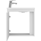Тумба з раковиною Devit Small 063050W (50 см, біла глянсова, підвісна), Колір виробника: білий глянець, фото , изображение 3
