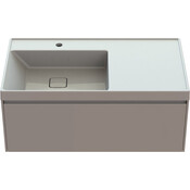 Тумба Snail Петрос з умивальником Snail Тукан 890KD1370A100 (90 см, біла глянсова, підвісна), фото 