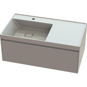 Тумба Snail Петрос з умивальником Snail Тукан 890KD1370A100 (90 см, біла глянсова, підвісна), фото , изображение 5