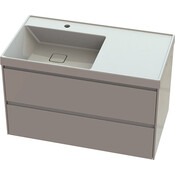 Тумба Snail Олівія з умивальником Snail Тукан 890KD2500A100 (90 см, біла глянсова, підвісна), фото , изображение 6