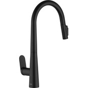 Смеситель для кухни Kroner Element 211569-3801 (черный матовый, с выдвижной лейкой и подключением питьевой воды), Цвет производителя: черный матовый, фото 2