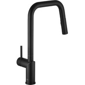 Смеситель для кухни Kroner Element 296569B-3801 (черный матовый, с выдвижной лейкой и подключением питьевой воды), Цвет производителя: черный матовый, фото 2