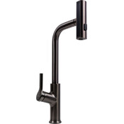 Смеситель для кухни Valeso PVD TH37 (SP000044386, черный глянцевый, c выдвижной каскадной лейкой), Цвет производителя: черный глянец, фото 
