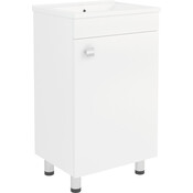 Тумба RJ Atlas с умывальником RJ Jenor RJFU005-13WH (RZJ510, 50 см, белая глянцевая, напольная), Доступные размеры: 50 x 75, Цвет производителя: белый глянец, фото 2