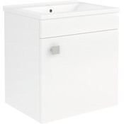 Тумба RJ Atlas с умывальником RJ Jenor RJFU005-10WH (RZJ510, 50 см, белая глянцевая, подвесная), Доступные размеры: 50 x 54, Цвет производителя: белый глянец, фото 