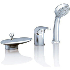 Смеситель на борт ванны Ravak Rosa RS 025.00CR (X07P003, каскадный излив, на три отверстия), фото 