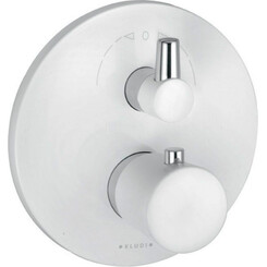 Термостатический смеситель скрытого монтажа для ванны Kludi Balance 528309175 (белый/хром), фото 