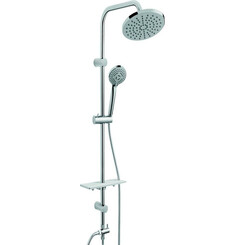 Душова система Ferro Rondo Lux Chrome NP23 (без змішувача, з полицею), фото 