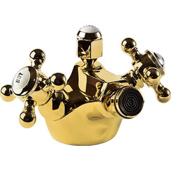 Змішувач для біде Kludi Adlon 512114520 (золотий, з донним клапаном), фото 