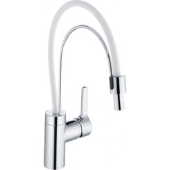 Смеситель для кухни Kludi Bingo Star 428590578 (белый/хром, с гибким изливом), фото 