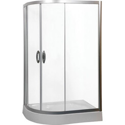 Душевая кабина Am.Pm Bliss L W55G-302U120MT (120x80 см, стекло прозрачное, профиль хром), фото 