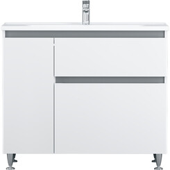 Тумба с раковиной напольная, левая, 100 см Am.Pm X-Joy M85-FSL10026-WC10026WG38, фото 