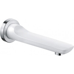 Излив для ванны Kludi Balance 5250391 (20 см, белый/хром, скрытого монтажа), фото 