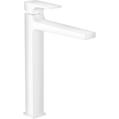 Смеситель для раковины высокий, белый матовый Hansgrohe Metropol 32512700, фото 