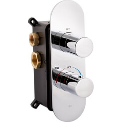 Термостатический смеситель скрытого монтажа для душа Qtap Votice QTVOT65T105OGC (внутренняя часть в комплекте), фото 