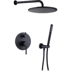 Душевая система скрытого монтажа Asignatura Delicate 15507902 (черная матовая), фото 