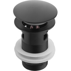 Донный клапан с переливом Asignatura 45511902 (черный матовый), фото 