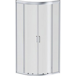Душевая кабина 80x80 см Am.Pm Gem 1/4 Round W90UG-401-080MT (без поддона, стекло прозрачное, профиль матовый хром), Доступные размеры: 80 x 80, Цвет производителя: сатин (хром матовый), фото 