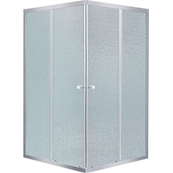 Душевая кабина без поддона 80x80 см Lidz Wawel SC80x80.SAT.LOW.FR (LWASC8080SATLOWFR2, профиль сатин, стекло матовое), фото 