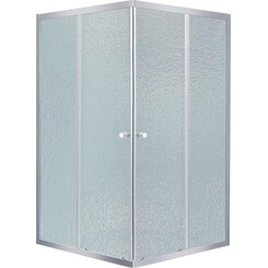 Душова кабіна без піддону 90x90 см Lidz Wawel SC90x90.SAT.LOW.FR (профіль сатин, скло матове), фото 