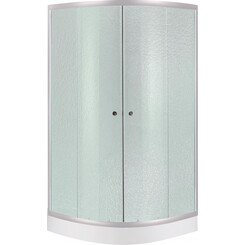 Душевая кабина 90x90 см Lidz Latwa SC90x90.SAT.LOW.FR с поддоном Kupala ST90x90x16 (профиль сатин, стекло матовое), фото 