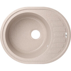 Кухонна мийка Lidz 620x500/200 MAR-07 (LIDZMAR07620500200, штучний камінь, 61x49 см, пісочна), Колір виробника: пісочний, фото 