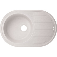 Кухонна мийка Lidz 780x500/200 COL-06 (LIDZCOL06780500200, штучний камінь, 76x50 см, світло-бежева), Колір виробника: бежевий, фото 