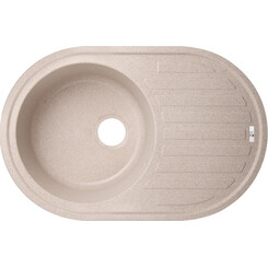 Кухонная мойка Lidz 780x500/200 MAR-07 (LIDZMAR07780500200, искусственный камень, 76x50 см, песочная), Цвет производителя: песочный, фото 