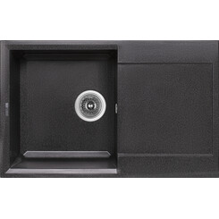 Кухонная мойка Lidz 790x495/230 GRF-13 (LIDZGRF13790495230, искусственный камень, 79x50 см, графит), Цвет производителя: графит, фото 