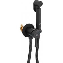Набор для гигиенического душа со смесителем Qtap Inspai-Varius BCR V00440001 (черный матовый), фото 