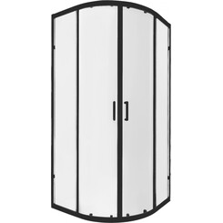 Душевая кабина без поддона 90x90 см Qtap Taurus BLA1099AC6 (профиль черный матовый, стекло прозрачное), фото 