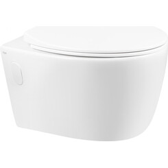 Безободковый подвесной унитаз Qtap Leo QT11331002ERW (с сиденьем), фото 