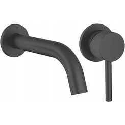 Змішувач прихованого монтажу для умивальника Rea Lungo BAT-B0969 (чорний, внутрішня частина в комплекті), Колір виробника: чорний, фото 