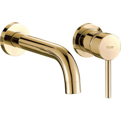 Змішувач прихованого монтажу для умивальника Rea Lungo REA-B8559 (золотий, внутрішня частина в комплекті), Колір виробника: золото, фото 