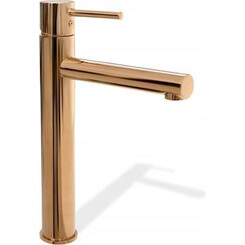 Високий змішувач для умивальника Rea Tess REA-B8804 (рожеве золото), фото 