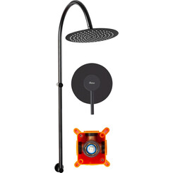 Душевая система скрытого монтажа Rea Lugano Black+Box REA-P9301 (черная), фото 