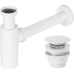 Сифон для раковини з донним клапаном Rea REA-A6952 (Clik-Clak, білий), фото 