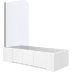 Штора на ванну Rea Topaz 70 REA-W0087 (70x140 см, прозоре скло, профіль хром), фото 