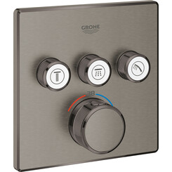 Зовнішня частина термостатичного змішувача для душу та ванни Grohe Grohtherm SmartControl 29126AL0 (графіт темний матовий), фото 