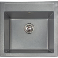 Miraggio Bodrum 0000002 Мийка для кухні врізна квадратна 50x49 см, сірий, Доступні розміри: 51 x 50, Колір виробника: сірий, фото 